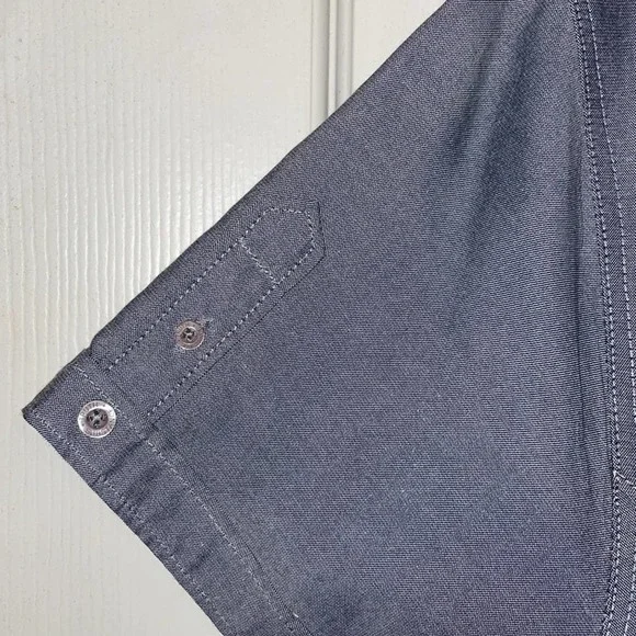 TRUTH.SUBSTANCE | Mens' short-sleeved button down shirt in grey Size Large - Picture 2 of 12